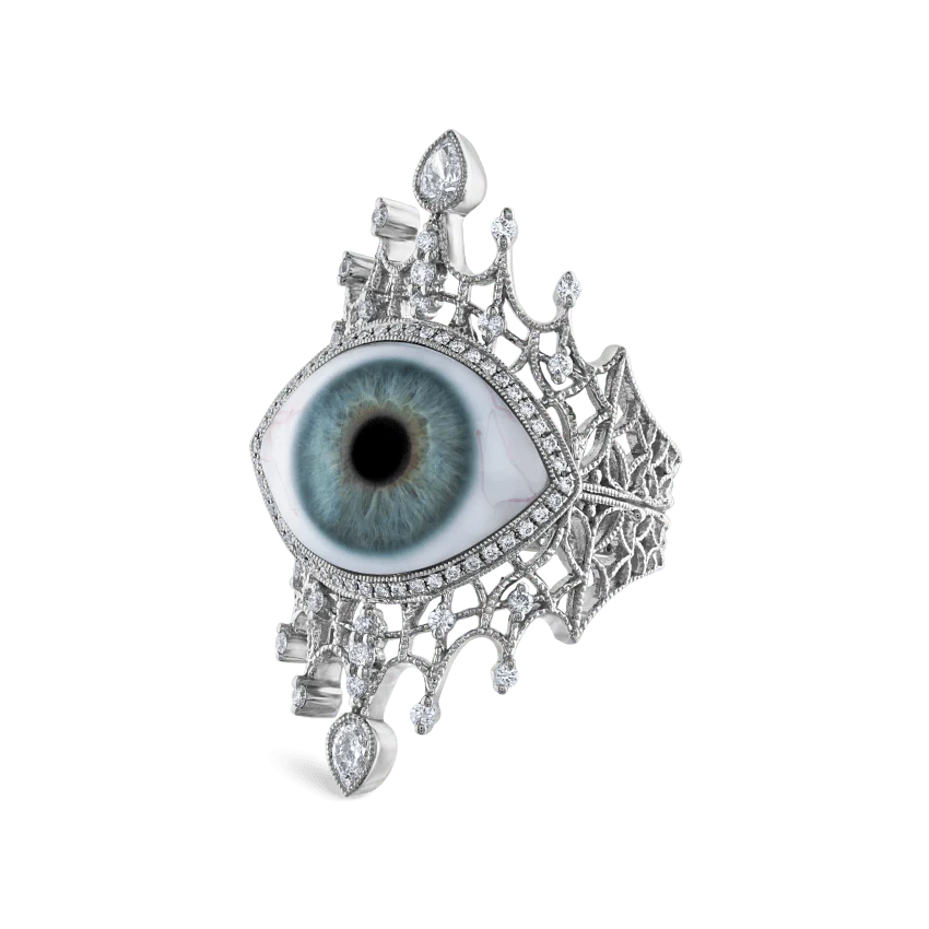 Diamond Crown Eye Finger Ring - Image 46