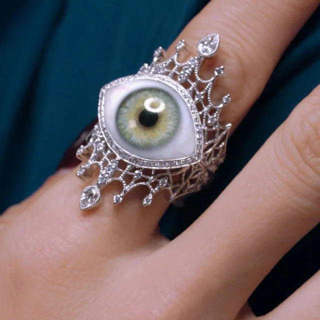 Diamond Crown Eye Finger Ring - Image 47