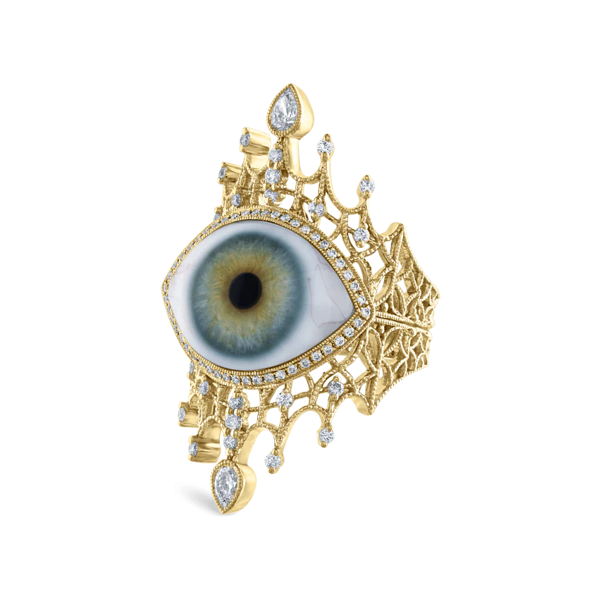 Diamond Crown Eye Finger Ring - Image 54