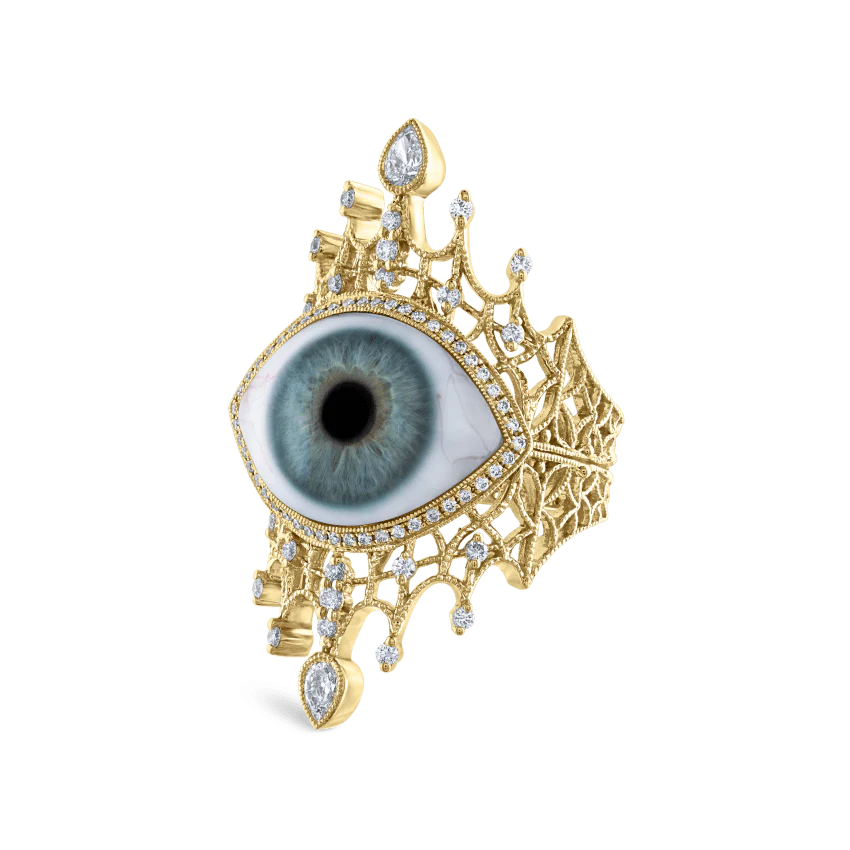 Diamond Crown Eye Finger Ring - Image 78