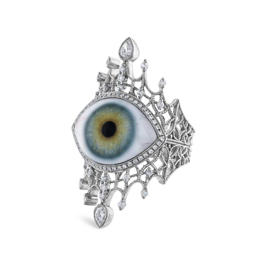 Diamond Crown Eye Finger Ring - Image 87