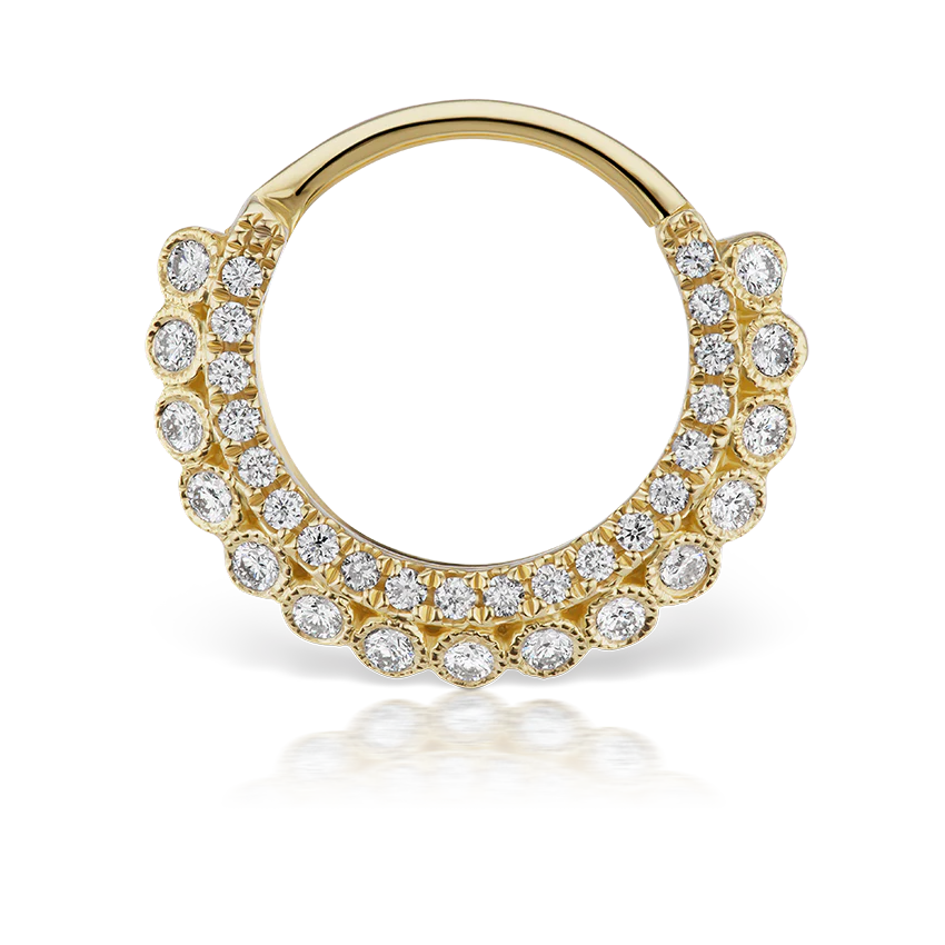 Diamond Double-sided Apsara Hoop Earring - Image 10