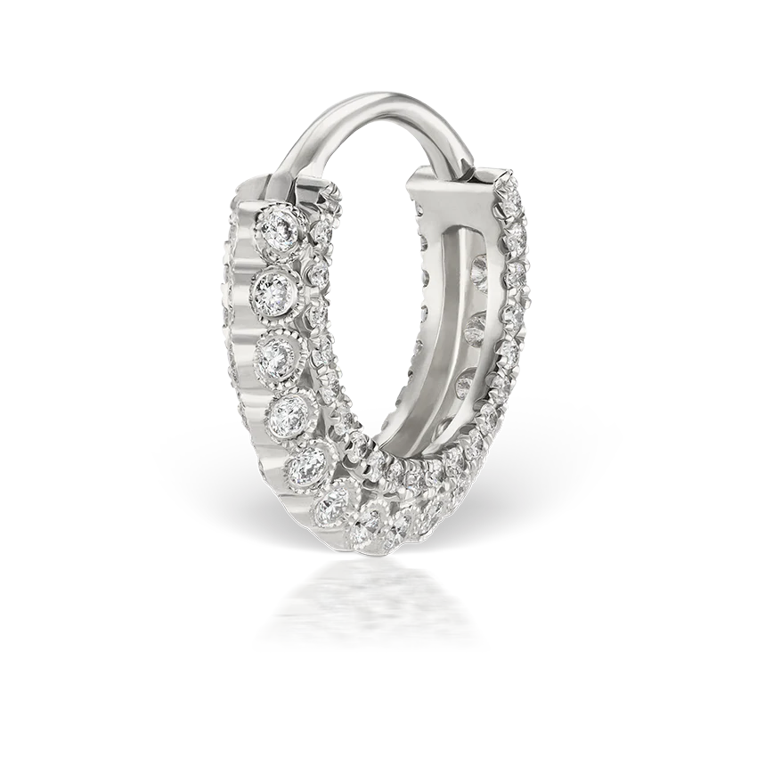 Diamond Double-sided Apsara Hoop Earring - Image 6