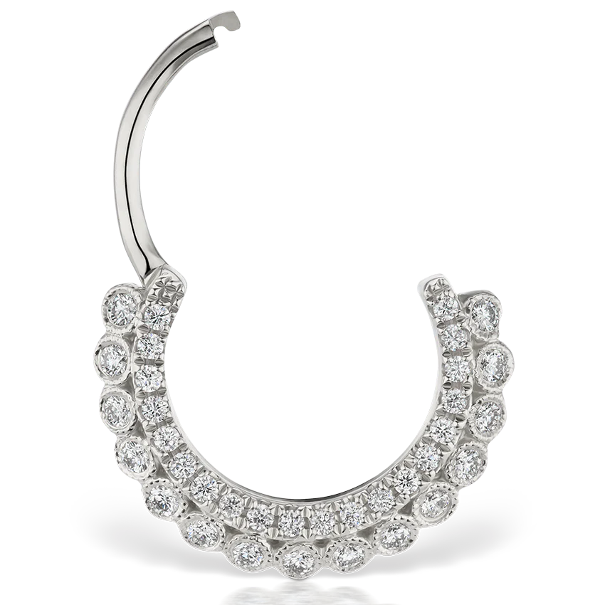 Diamond Double-sided Apsara Hoop Earring - Image 8