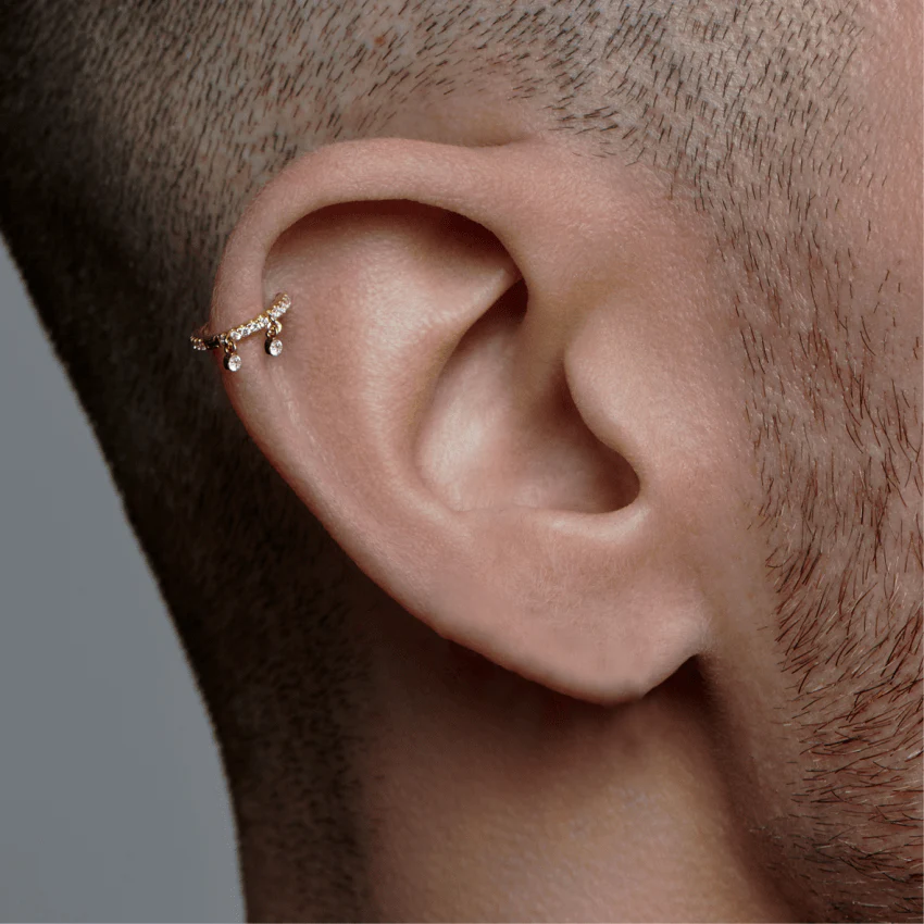 Diamond Eternity Double Dangle Hoop Earring - Image 21