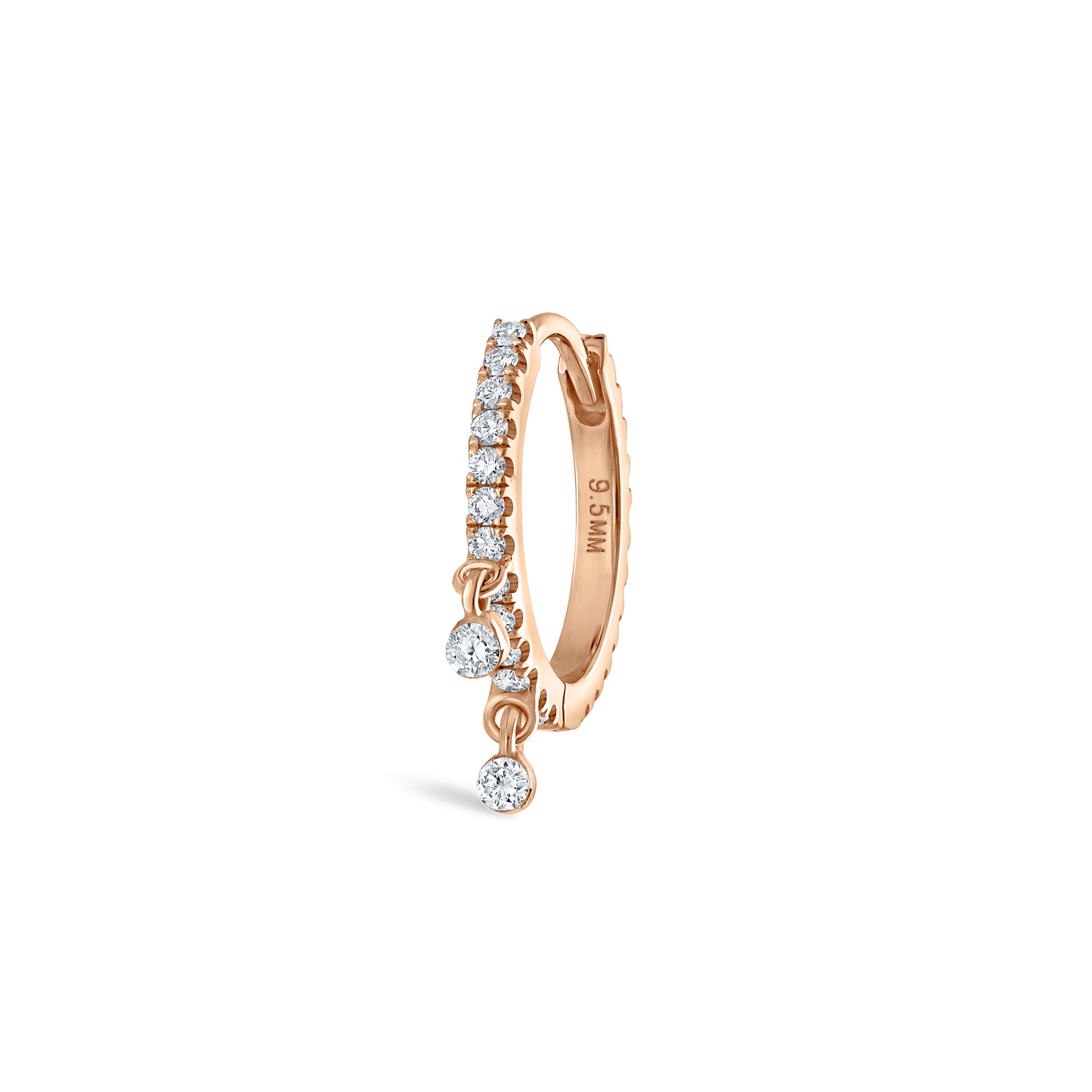 Diamond Eternity Double Dangle Hoop Earring - Image 55