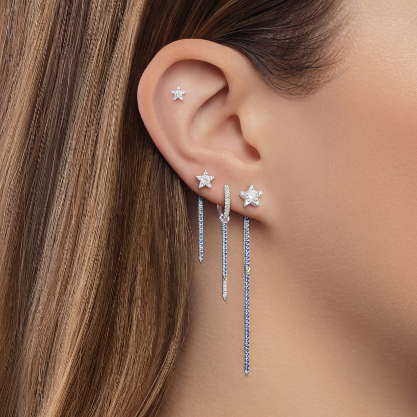 Diamond Eternity Hoop Earring - Image 116