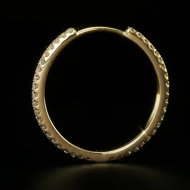Diamond Eternity Hoop Earring - Image 135