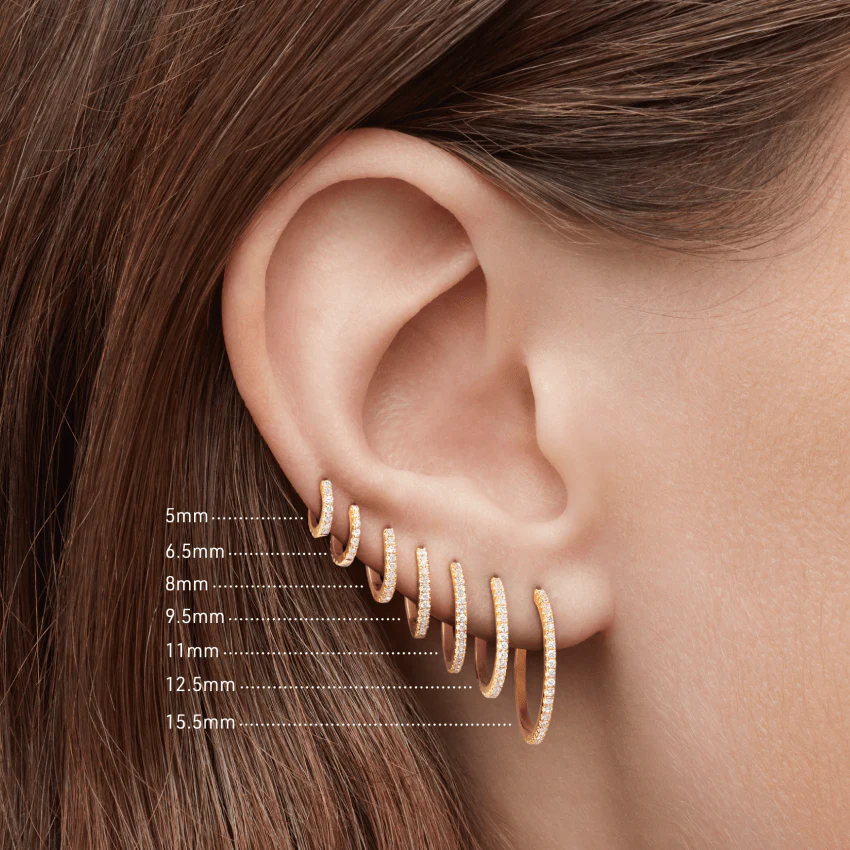 Diamond Eternity Hoop Earring - Image 15