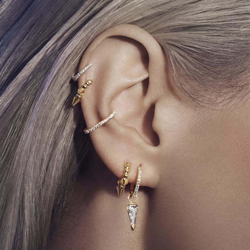 Diamond Eternity Hoop Earring - Image 179