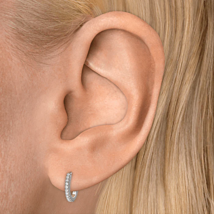 Diamond Eternity Hoop Earring - Image 20