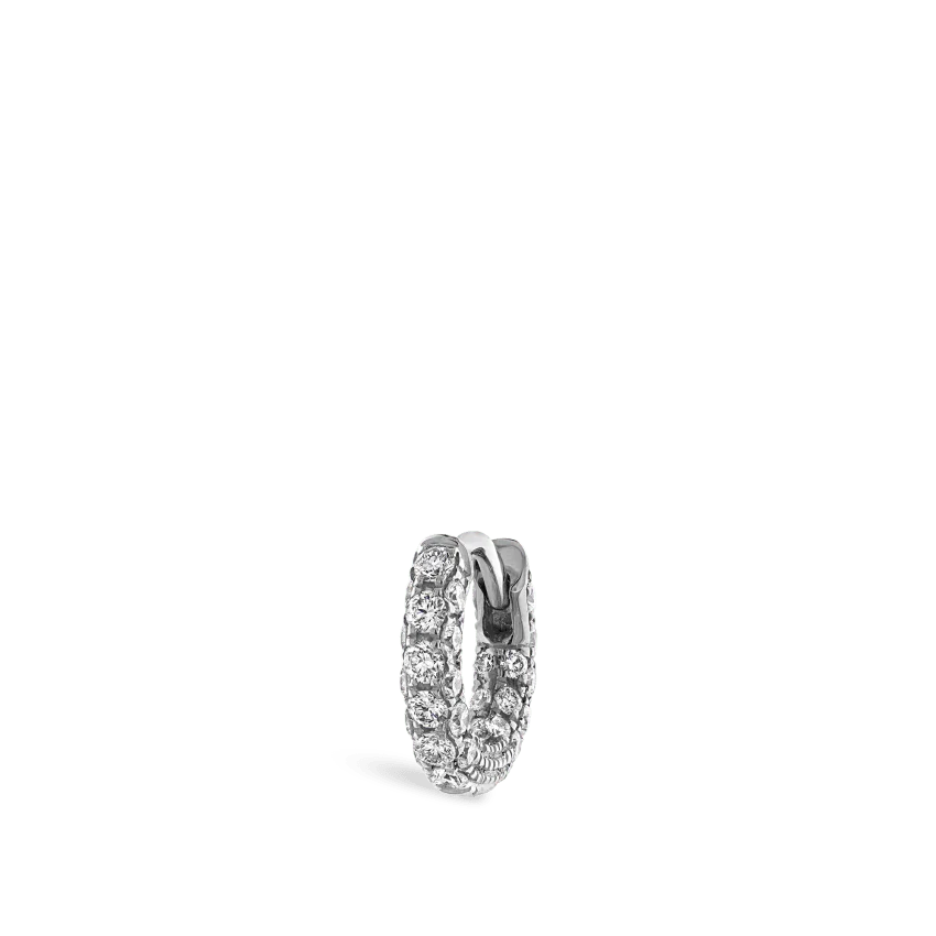 Diamond Five Row Pavé Hoop Earring (Bottom Hinge) - Image 2