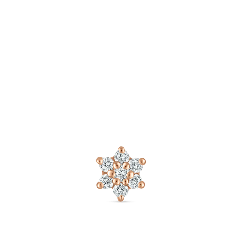 Diamond Flower Threaded Stud Earring - Image 48