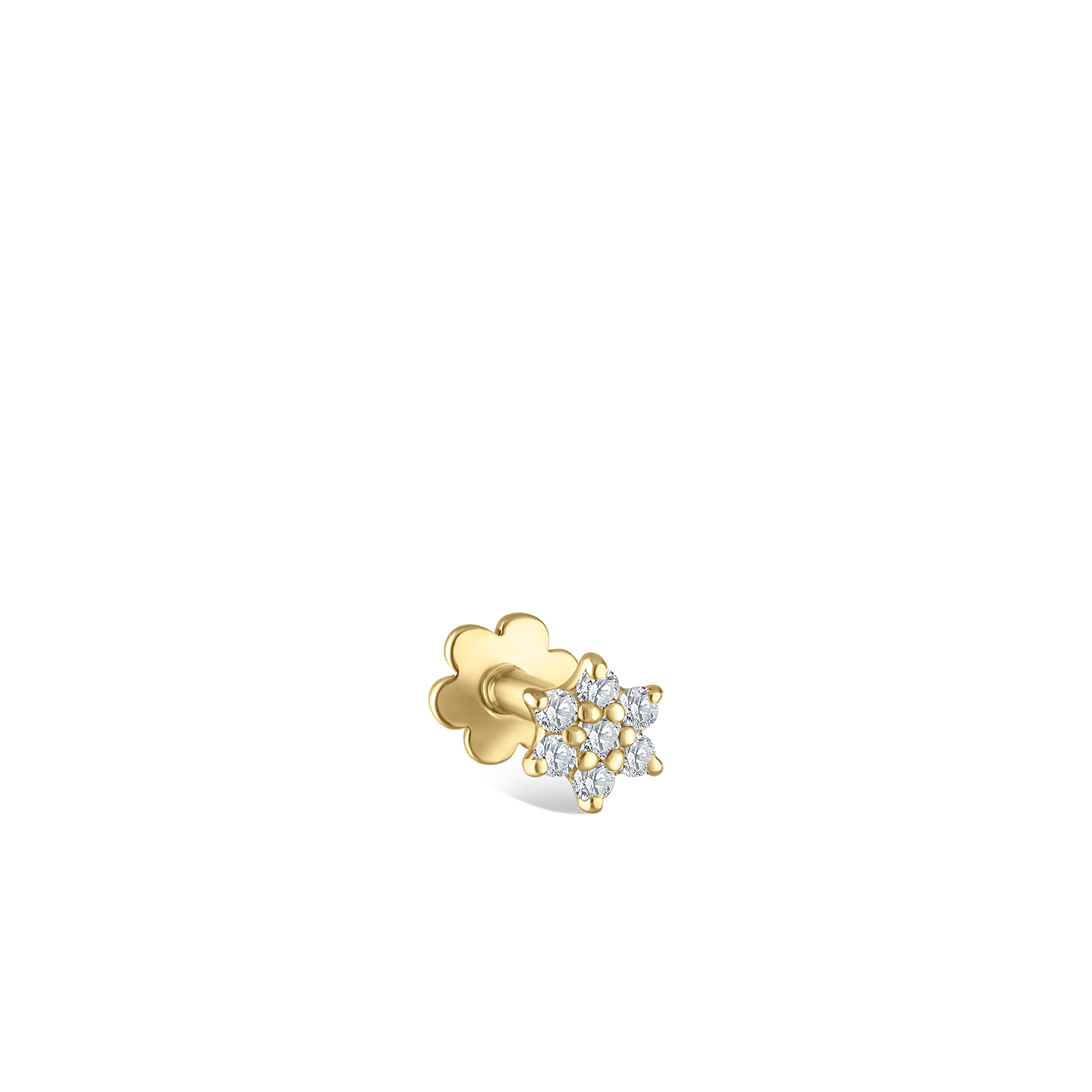 Diamond Flower Threaded Stud Earring - Image 63
