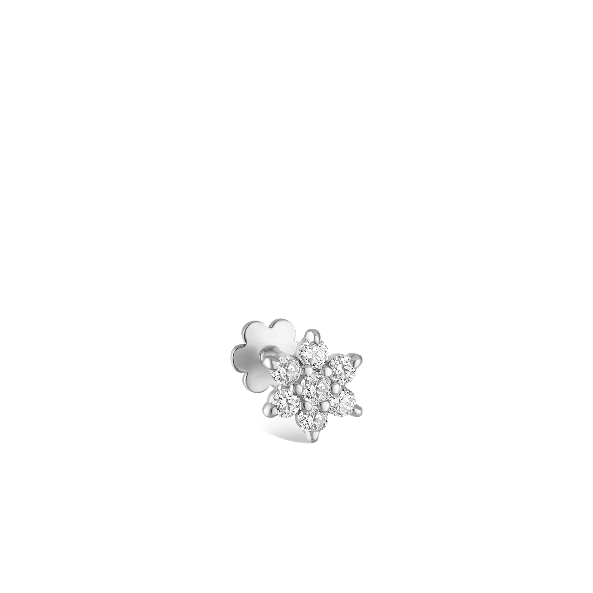 Diamond Flower Threaded Stud Earring - Image 67