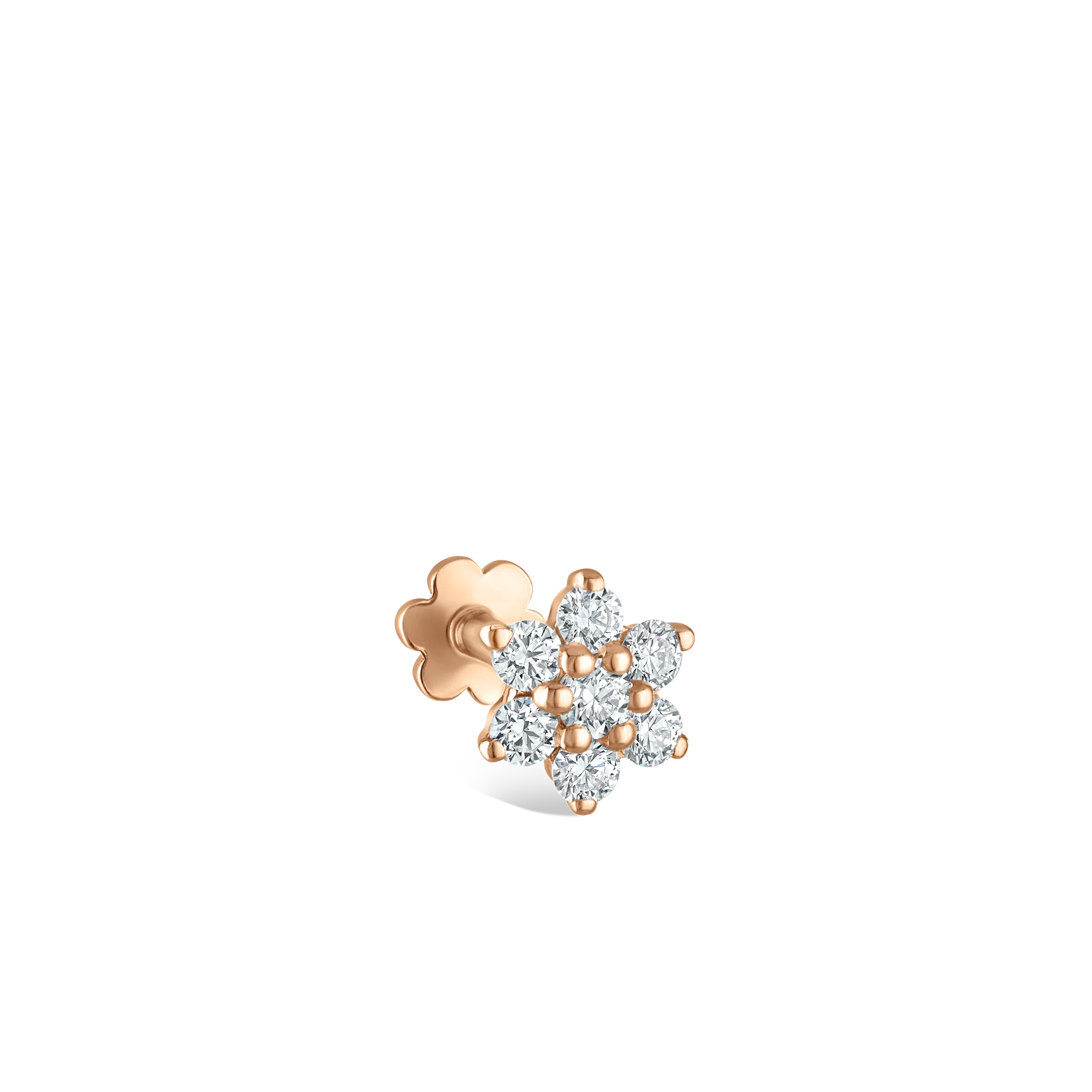 Diamond Flower Threaded Stud Earring - Image 69