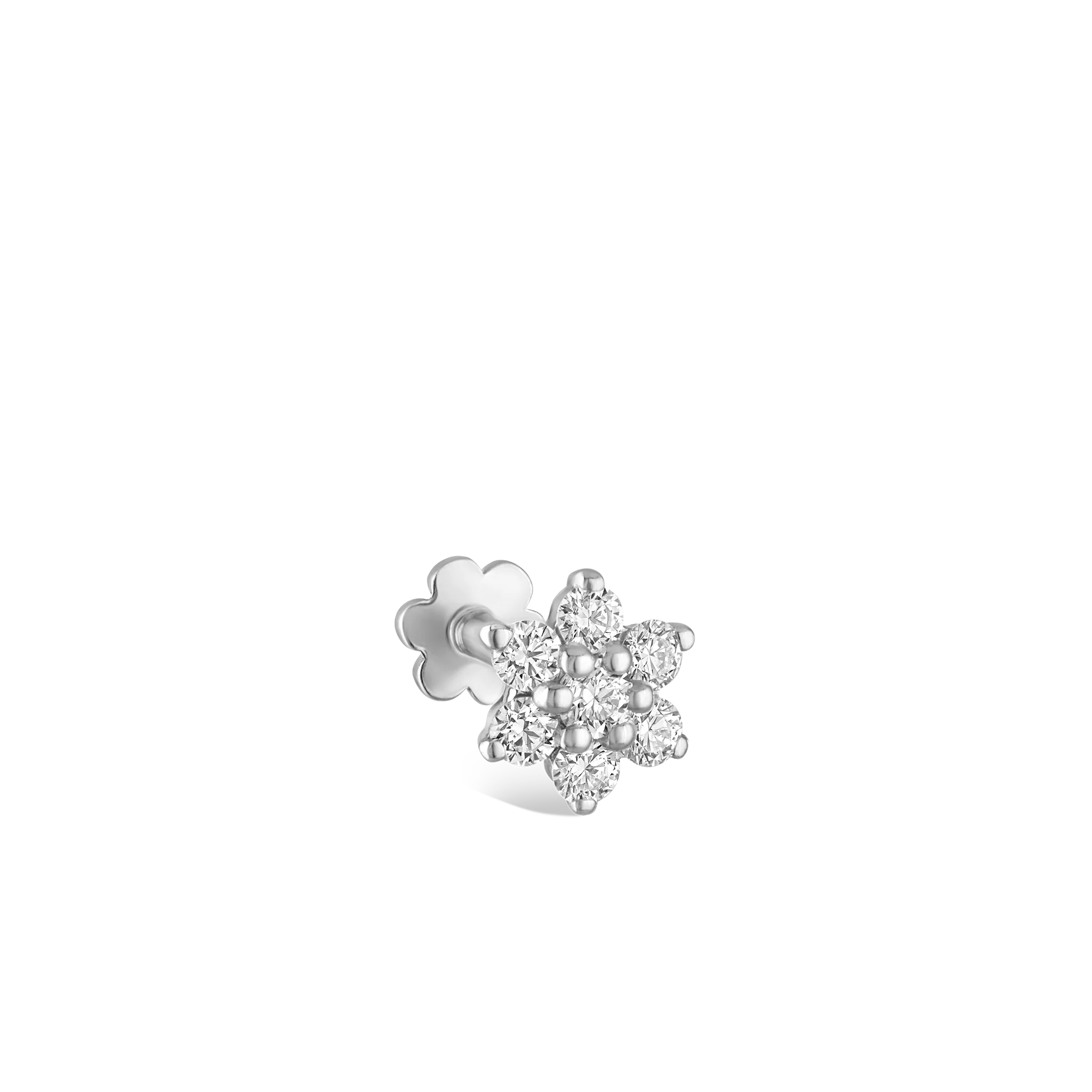 Diamond Flower Threaded Stud Earring - Image 70