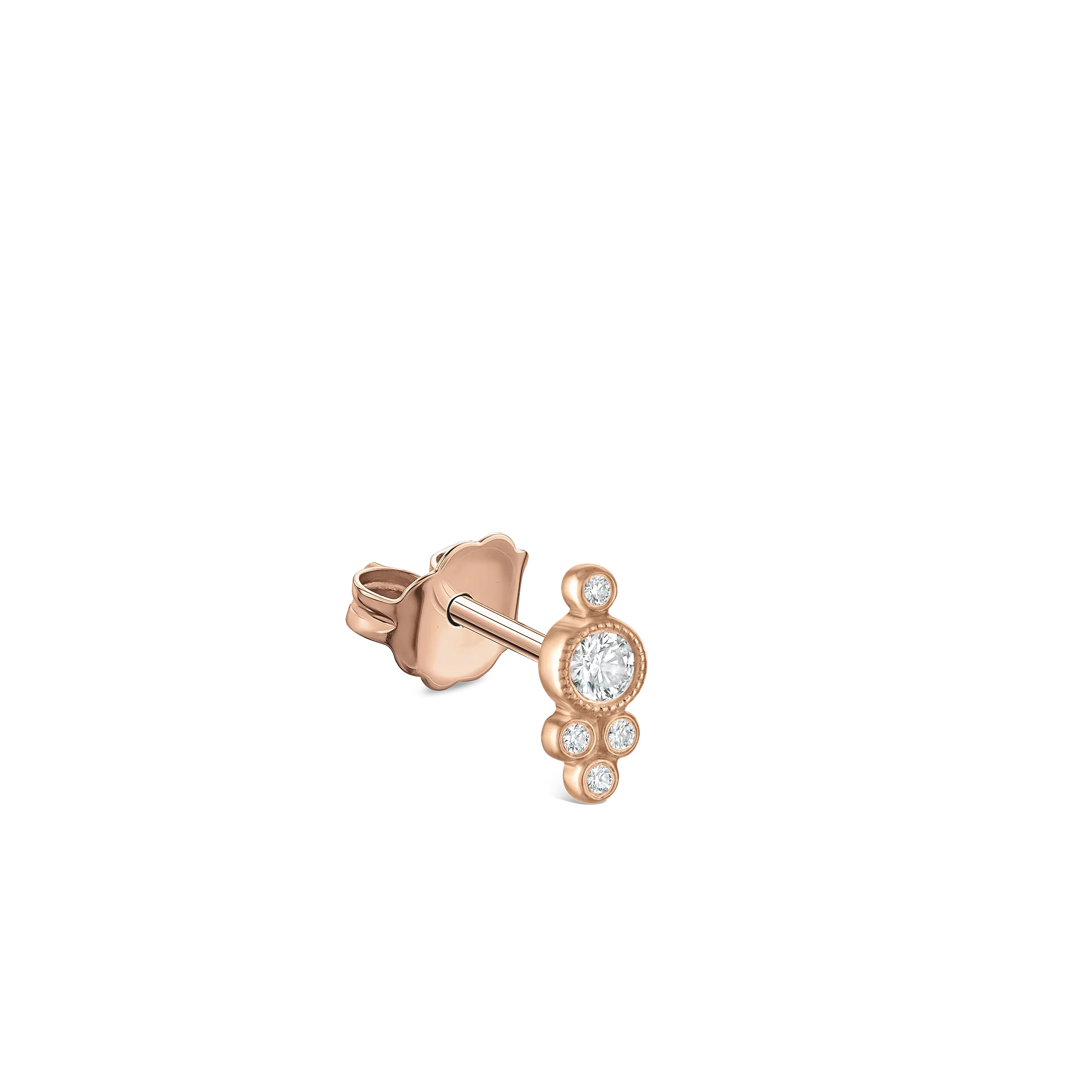 Diamond Four Ball Trinity Stud Earring - Image 13