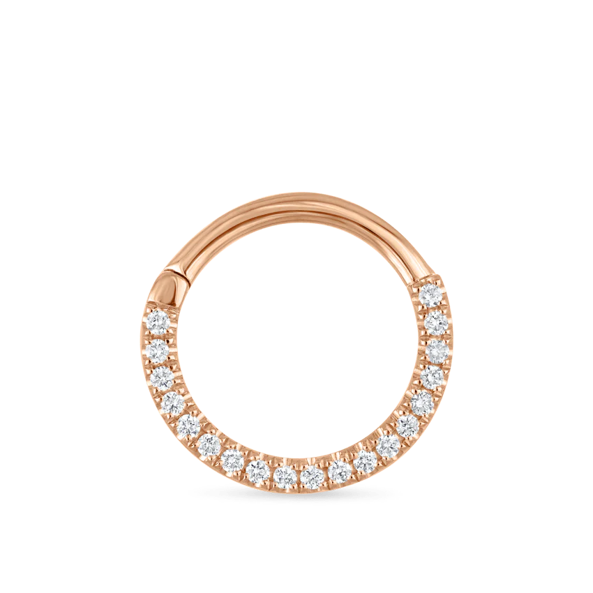 Diamond Horizontal Eternity Hoop Earring - Image 19