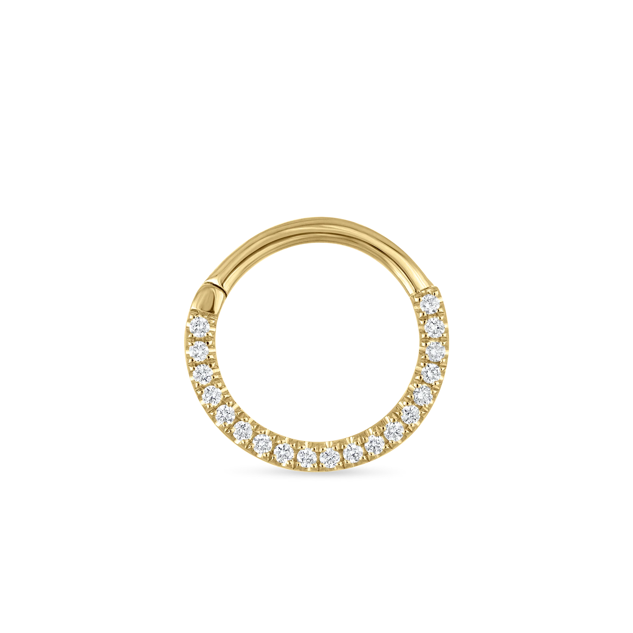 Diamond Horizontal Eternity Hoop Earring - Image 35