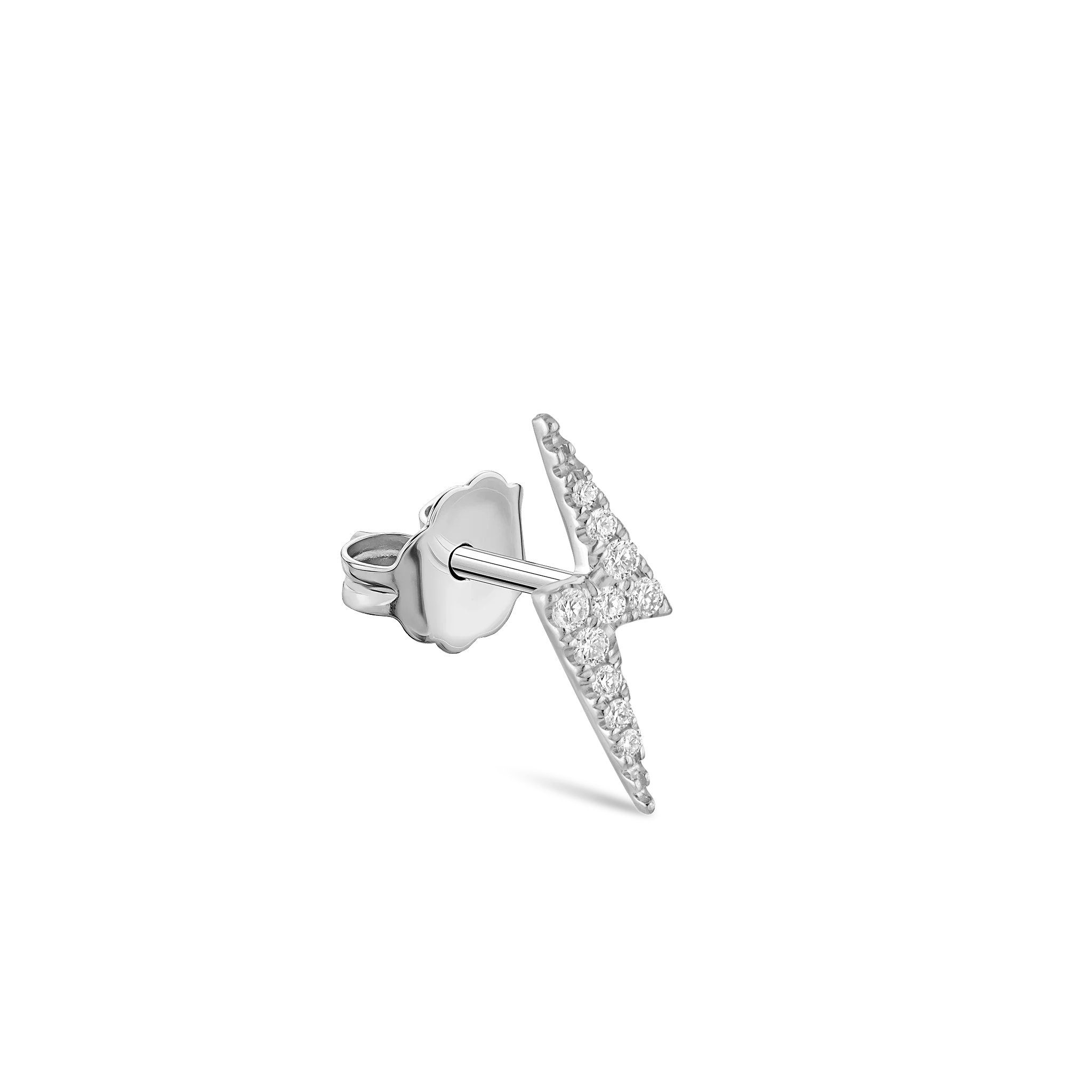 Diamond Lightning Bolt Stud Earring - Image 17
