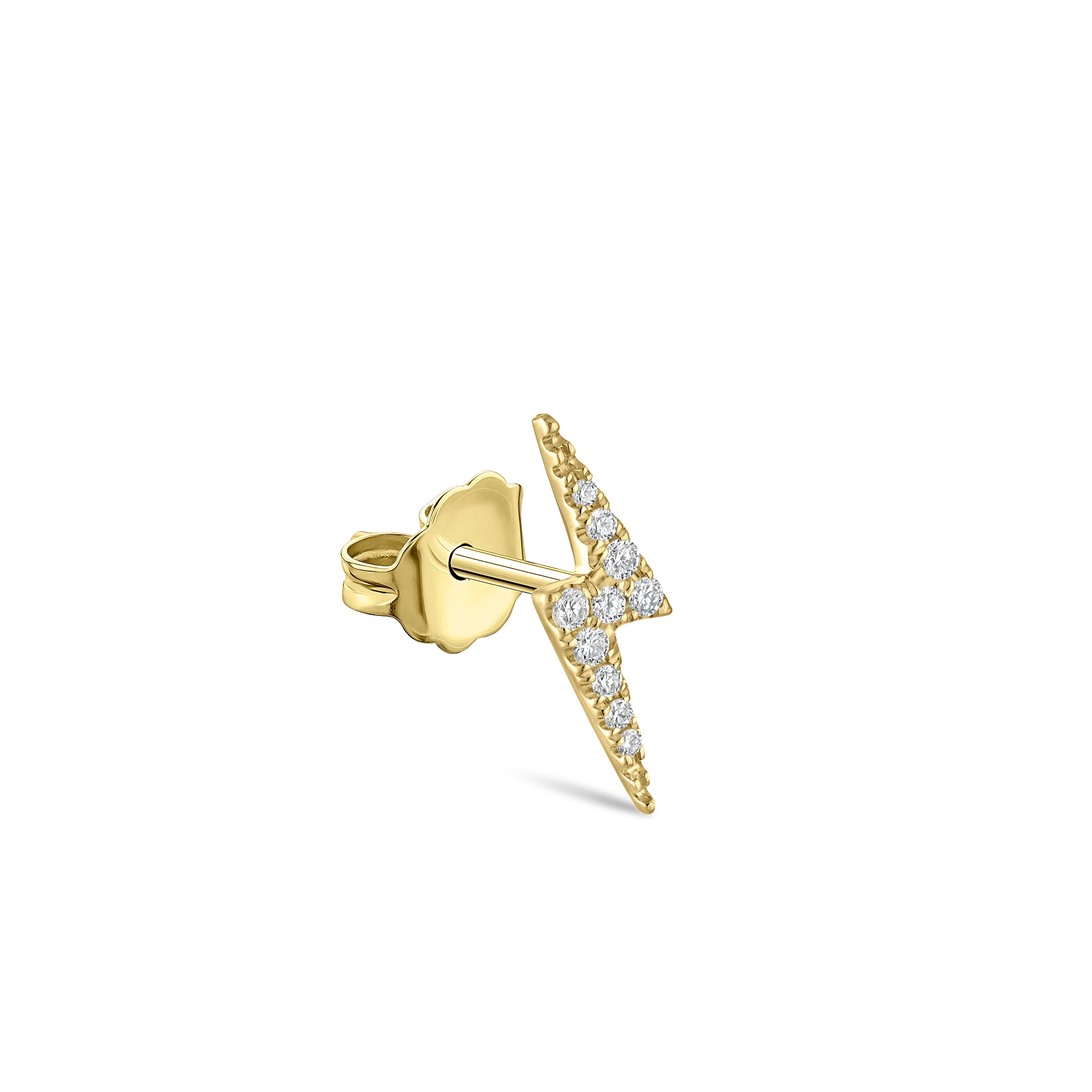 Diamond Lightning Bolt Stud Earring - Image 18