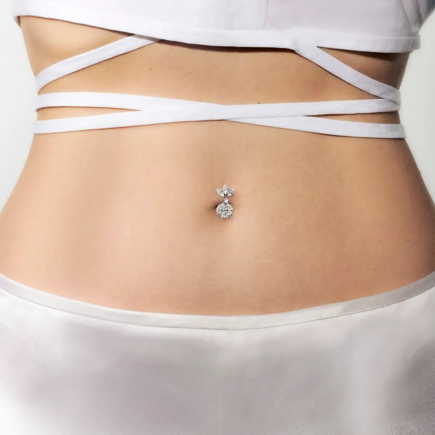 Diamond Lotus and Cluster Navel Barbell - Image 21
