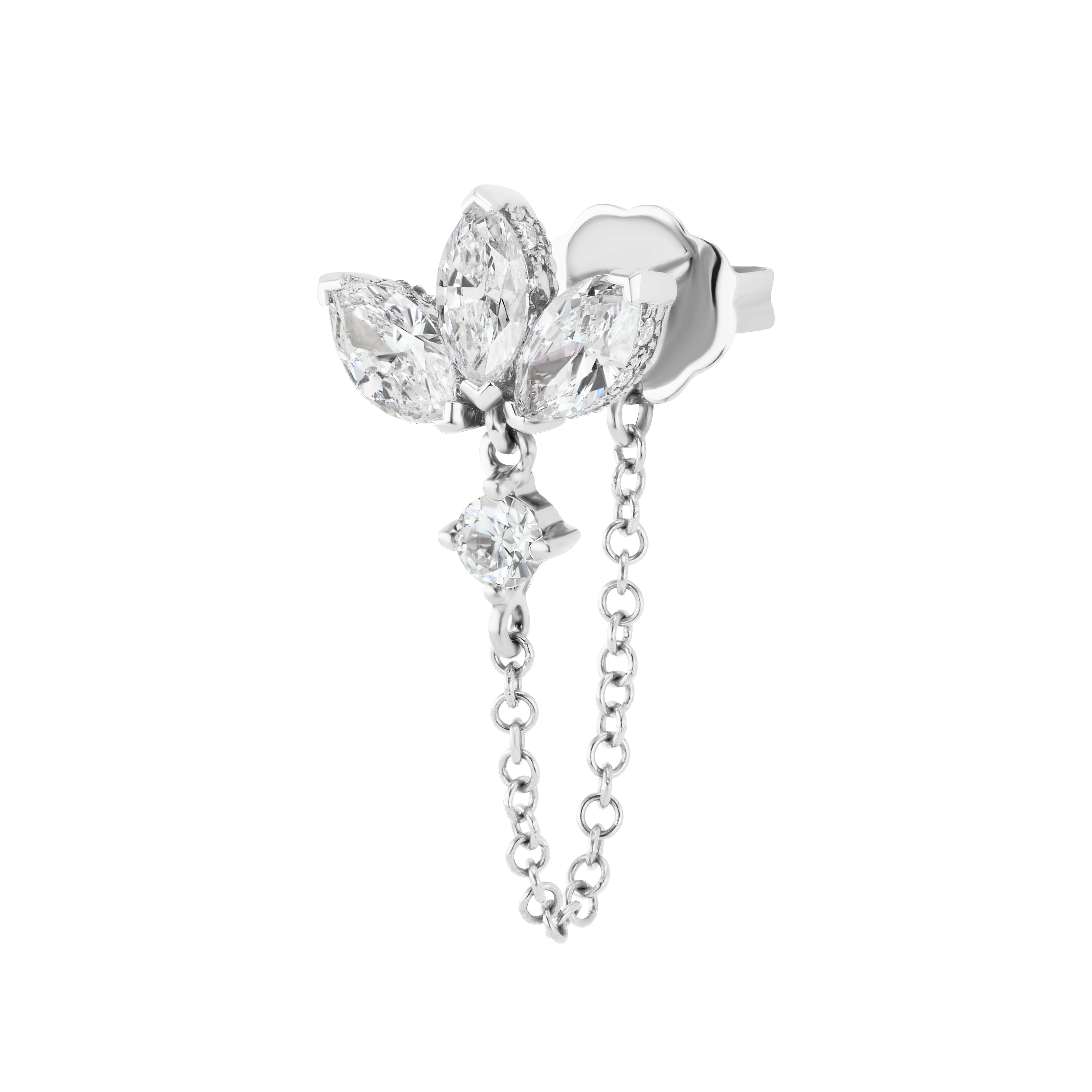 Diamond Lotus Dangle Chain Wrap - Image 2