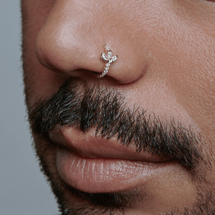 Diamond Lotus Eternity Hoop Earring - Image 27