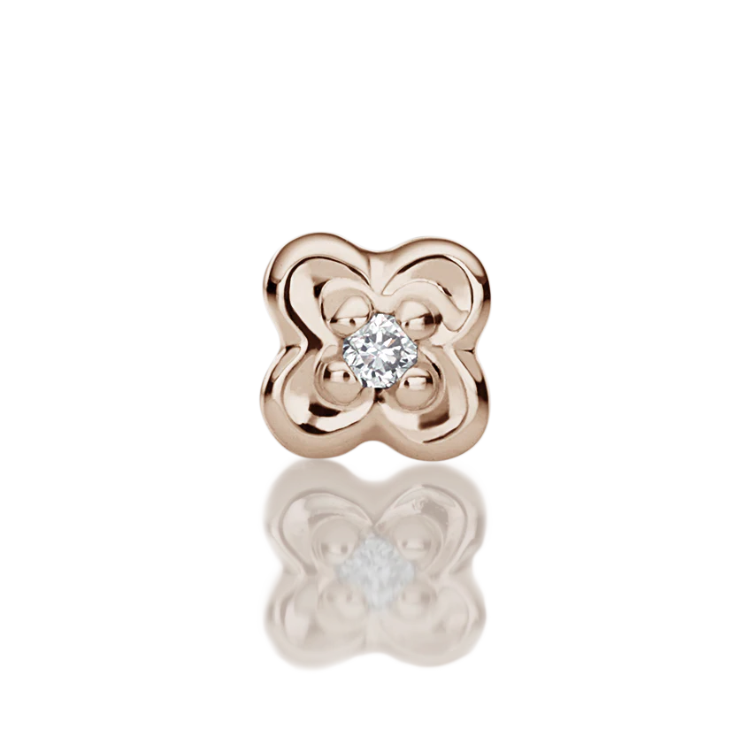 Diamond Lucky Clover Stud Earring - Image 10