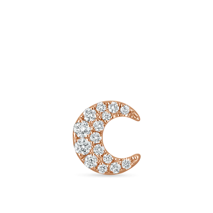 Diamond Moon Stud Earring - Image 23