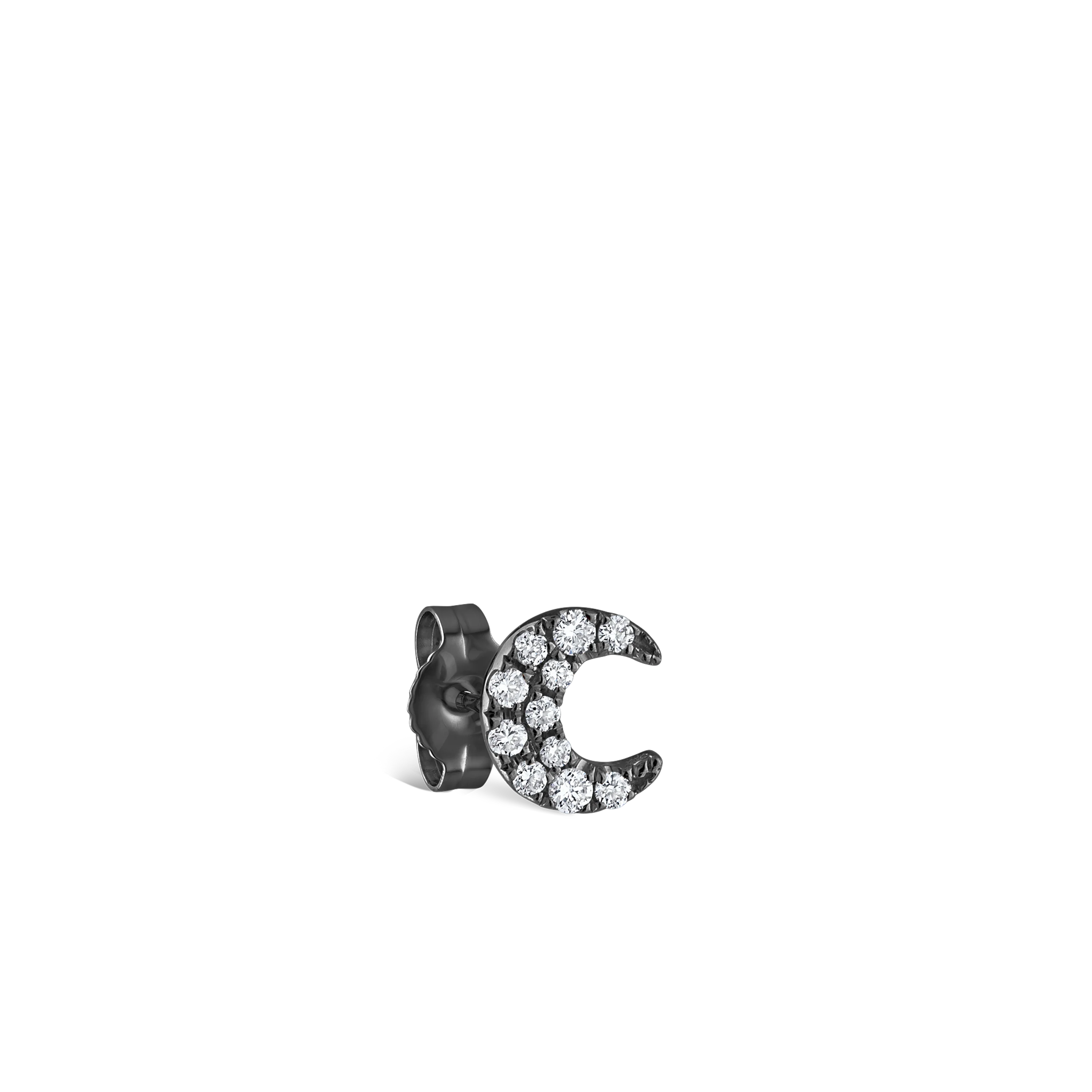 Diamond Moon Stud Earring - Image 35