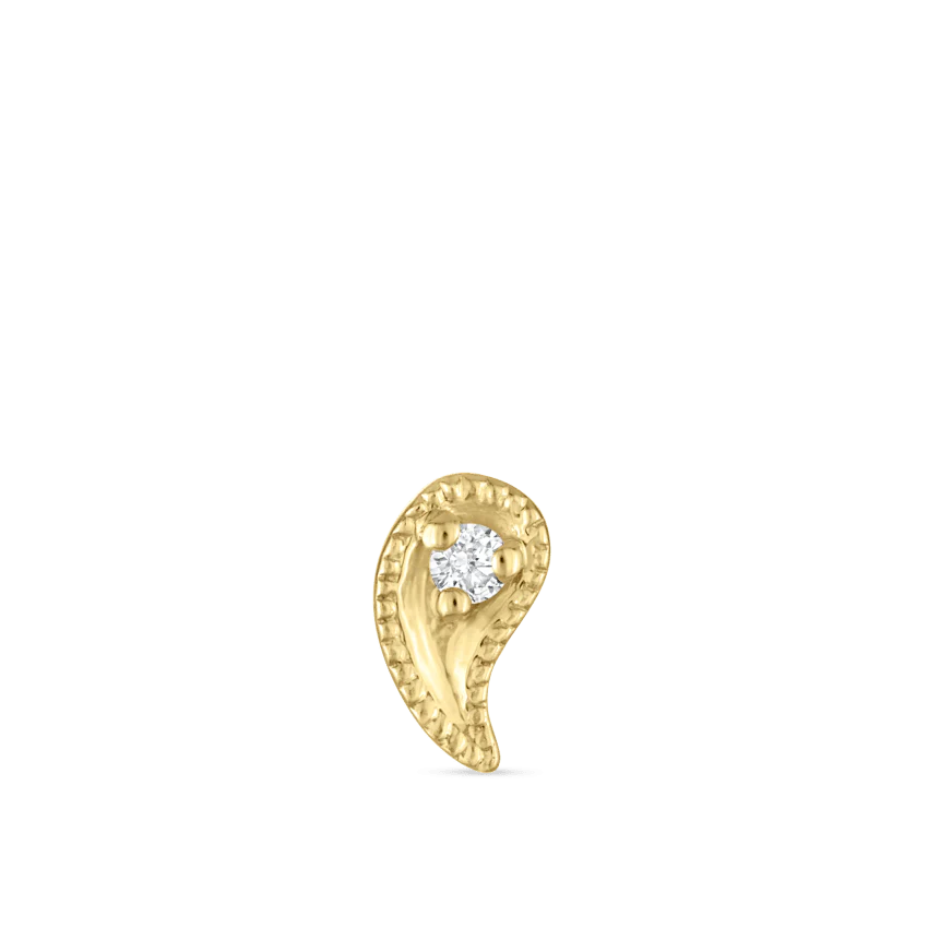 Diamond Paisley Threaded Stud Earring - Image 11