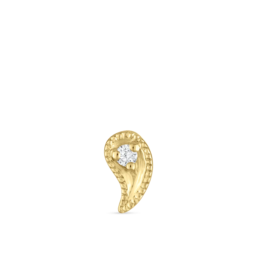 Diamond Paisley Stud Earring - Image 13