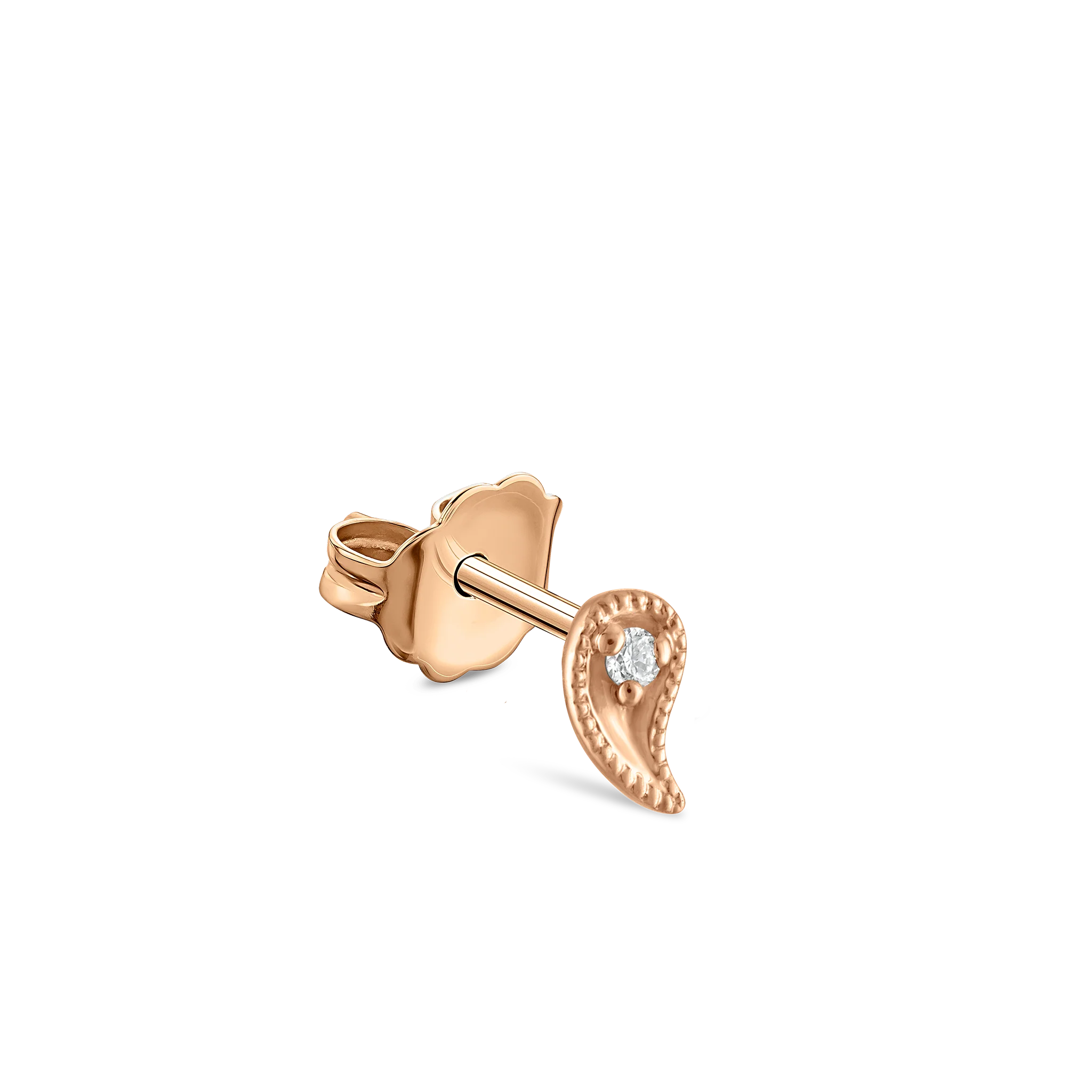 Diamond Paisley Stud Earring - Image 20