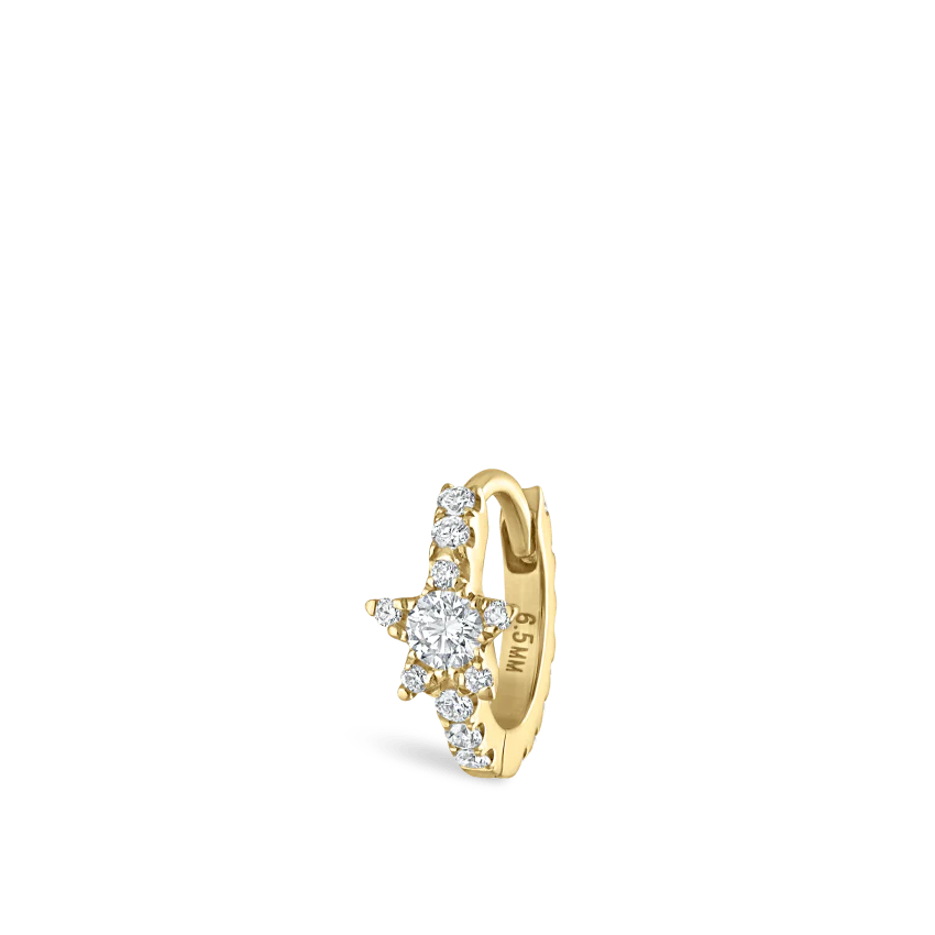 Diamond Star Eternity Hoop Earring - Image 16