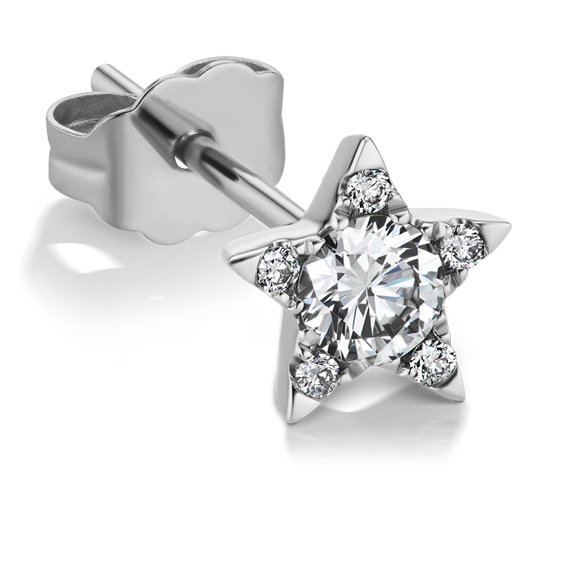 Diamond Star Stud Earring - Image 11