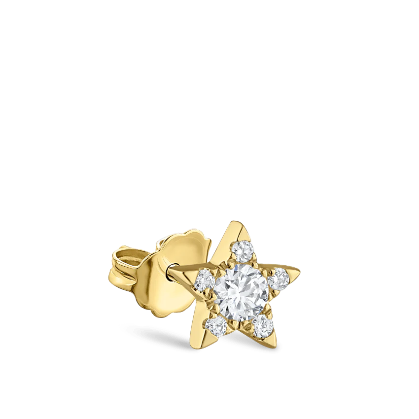 Diamond Star Stud Earring - Image 13