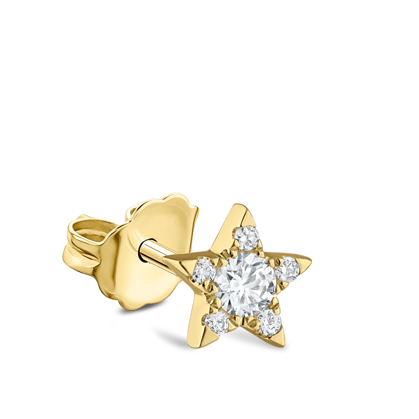 Diamond Star Stud Earring - Image 17