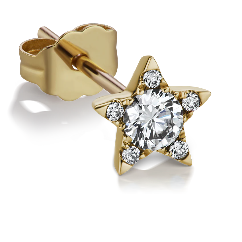 Diamond Star Stud Earring - Image 22
