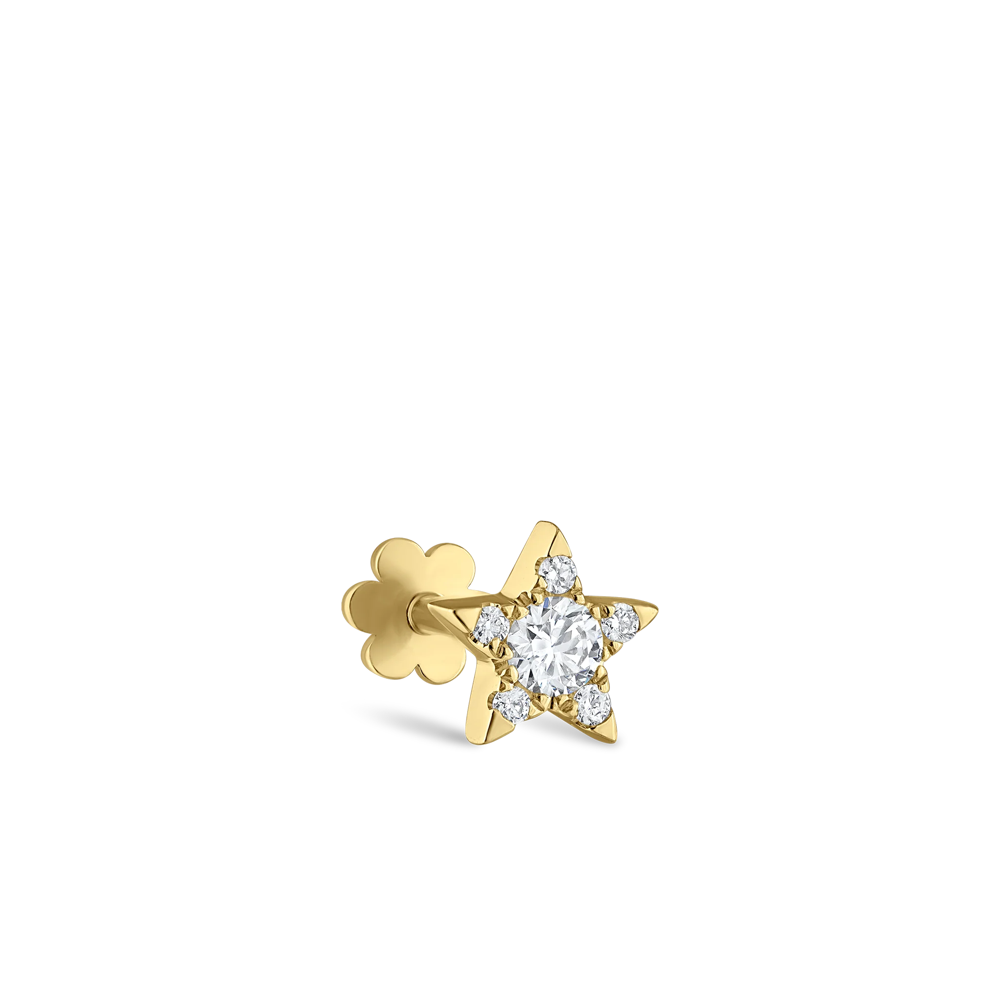 Diamond Star Threaded Stud Earring - Image 50