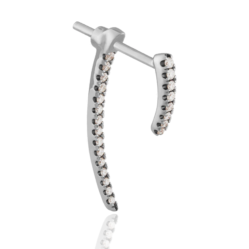 Diamond Talon Stud Earring - Image 4