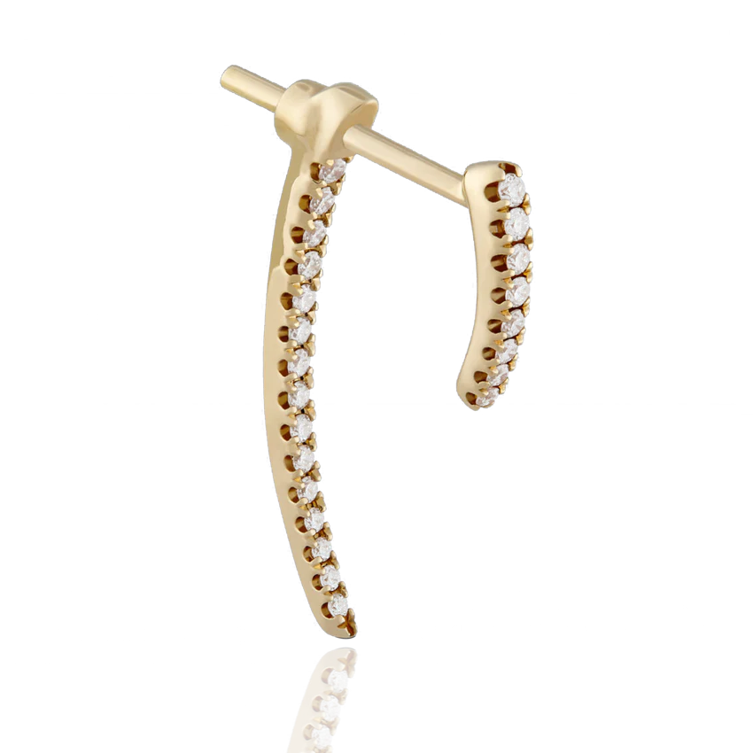 Diamond Talon Stud Earring - Image 6