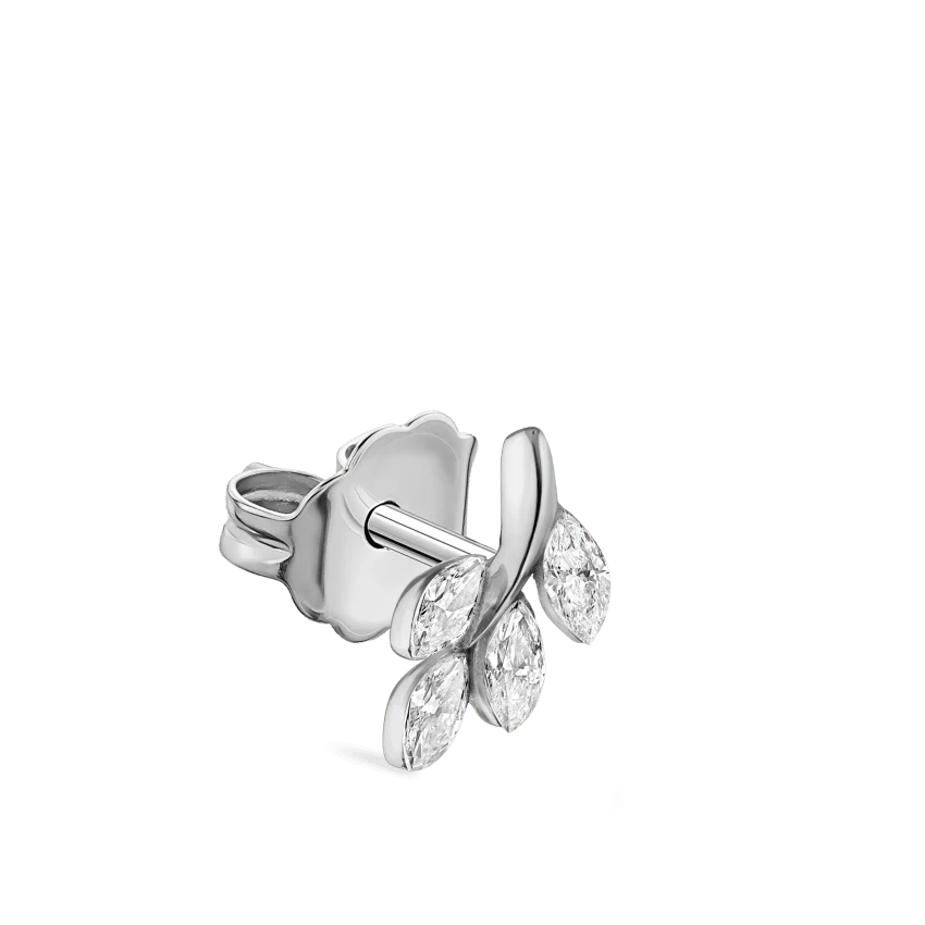 Diamond Vine Stud Earring