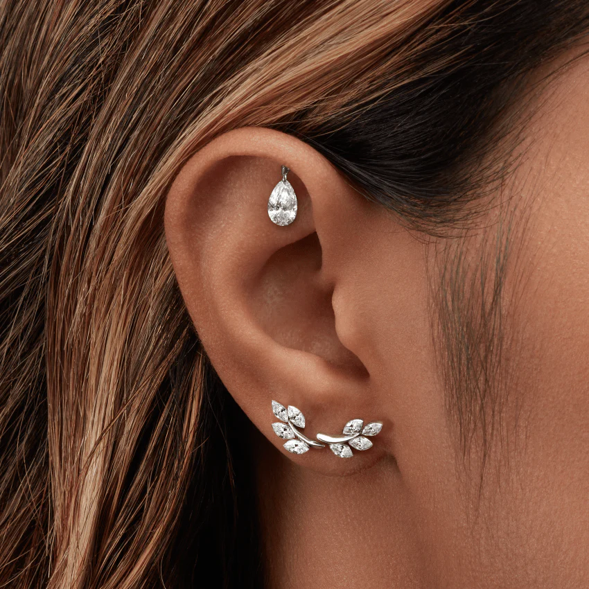 Diamond Vine Stud Earring - Image 16
