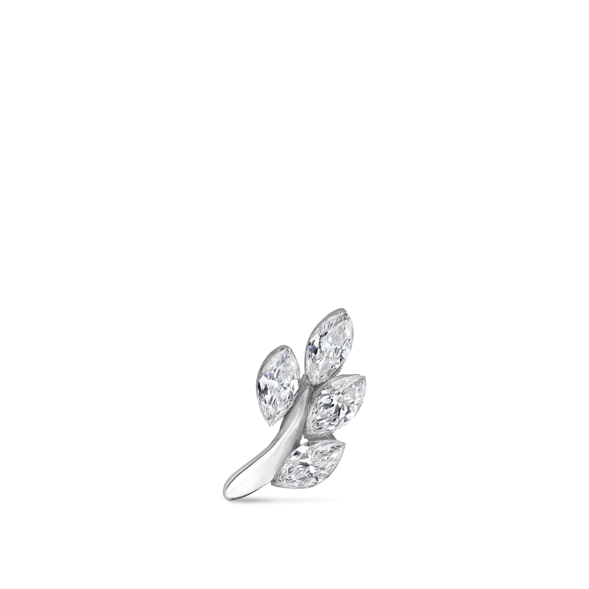 Diamond Vine Threaded Stud Earring With Titanium Backing - Image 31