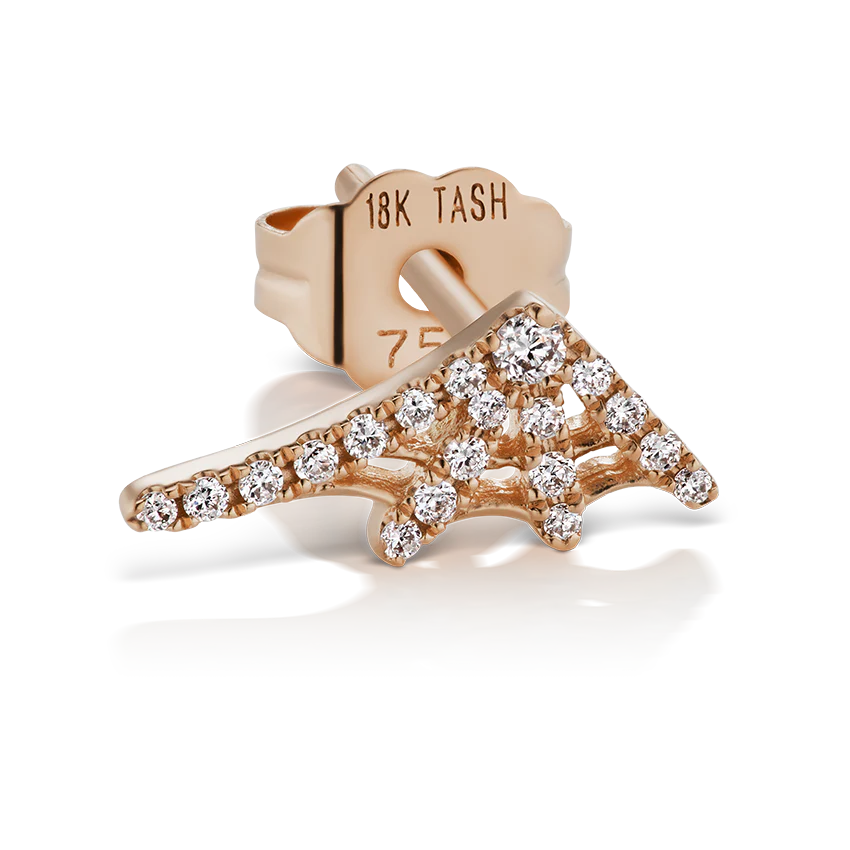 Diamond Web Stud Earring - Image 11