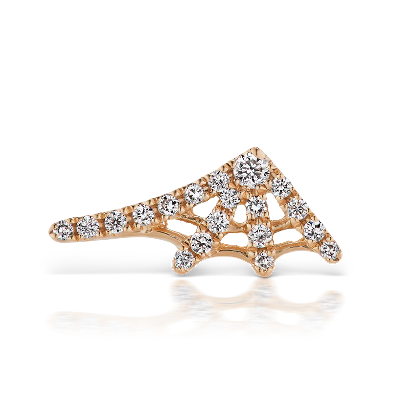 Diamond Web Stud Earring - Image 14