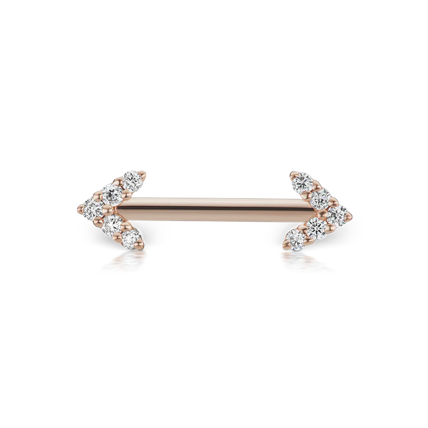 Double Diamond Arrow Nipple Barbell - Image 106