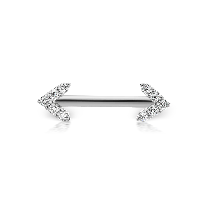 Double Diamond Arrow Nipple Barbell - Image 18